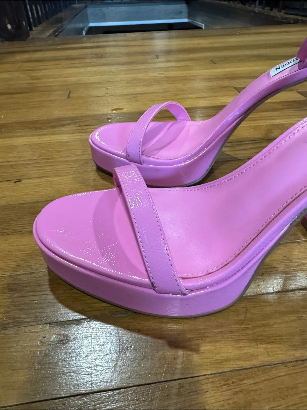 Steve Madden Veronica Hot Pink Platform Ankle Strap Sandals Heels